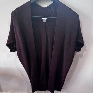 Old Navy Women's Cardigan Sweater Open Front Burgundy Short Sleeve SZ: M